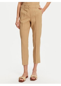 Marella Spodnie materiałowe Arles 2513131065 Beżowy Slim Fit ze sklepu MODIVO w kategorii Spodnie damskie - zdjęcie 182763995