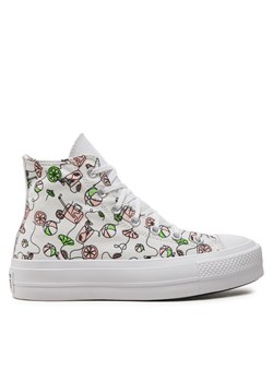 Converse Trampki Chuck Taylor All Star Lift Platform Pink Lemonade A07561C Biały ze sklepu MODIVO w kategorii Trampki damskie - zdjęcie 182763997