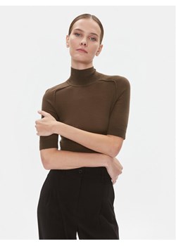 Calvin Klein Body K20K205990 Brązowy Slim Fit ze sklepu MODIVO w kategorii Bluzki damskie - zdjęcie 182764006