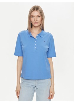 Tommy Hilfiger Polo 1985 WW0WW37820 Niebieski Regular Fit ze sklepu MODIVO w kategorii Bluzki damskie - zdjęcie 182764036