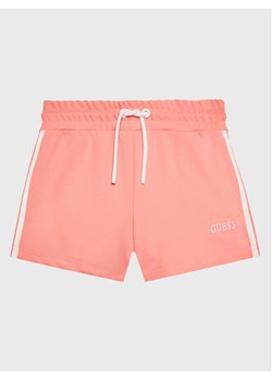 Guess Szorty sportowe J3GD20 KBO62 Różowy Relaxed Fit ze sklepu MODIVO w kategorii Spodenki dziewczęce - zdjęcie 182764367