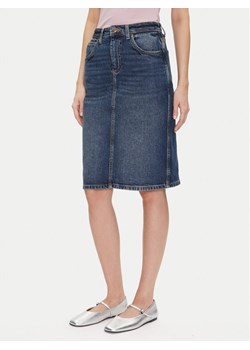 Lee Spódnica jeansowa 112355270 Granatowy Regular Fit ze sklepu MODIVO w kategorii Spódnice - zdjęcie 182764607