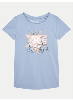 Guess T-Shirt J4BI25 J1314 Niebieski Regular Fit ze sklepu MODIVO w kategorii Bluzki dziewczęce - zdjęcie 182765005