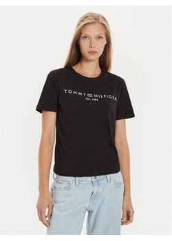 Tommy Hilfiger T-Shirt Logo WW0WW40276 Czarny Regular Fit ze sklepu MODIVO w kategorii Bluzki damskie - zdjęcie 182765187