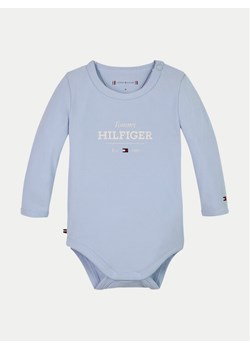 Tommy Hilfiger Body dziecięce Monotype Logo KN0KN01974 Błękitny ze sklepu MODIVO w kategorii Body niemowlęce - zdjęcie 182765219