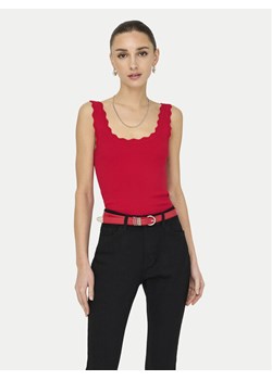 JDY Top Nanna 15290585 Czerwony Slim Fit ze sklepu MODIVO w kategorii Bluzki damskie - zdjęcie 182765417
