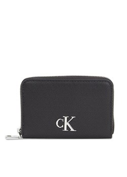 Calvin Klein Jeans Mały Portfel Damski Minimal Monogram M Zip Around T K60K611970 Czarny ze sklepu MODIVO w kategorii Portfele damskie - zdjęcie 182765418