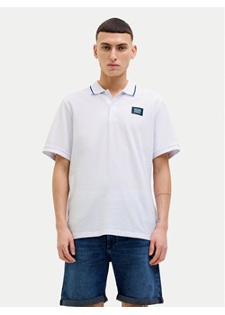 Jack&Jones Polo Hudson 12269238 Biały Regular Fit ze sklepu MODIVO w kategorii T-shirty męskie - zdjęcie 182765595