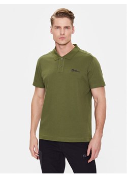 Jack Wolfskin Polo Essential 1809301 Zielony Regular Fit ze sklepu MODIVO w kategorii T-shirty męskie - zdjęcie 182765687