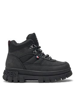 Tommy Hilfiger Trzewiki Lace-Up Bootie T3X5-33707-1492 M Czarny ze sklepu MODIVO w kategorii Buty zimowe dziecięce - zdjęcie 182765818
