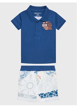Guess Komplet polo i spodenki I3GG03 K8HM3 Niebieski Regular Fit ze sklepu MODIVO w kategorii Komplety niemowlęce - zdjęcie 182766077