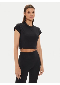 adidas T-Shirt Lounge Ribbed IT2547 Czarny Slim Fit ze sklepu MODIVO w kategorii Bluzki damskie - zdjęcie 182766079