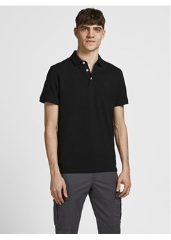 Jack&Jones Polo Paulos 12136668 Czarny Slim Fit ze sklepu MODIVO w kategorii T-shirty męskie - zdjęcie 182766337
