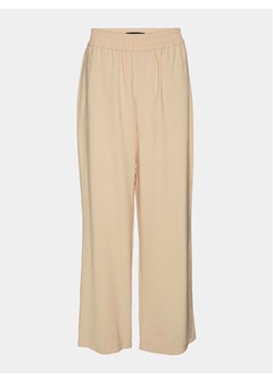 Vero Moda Spodnie materiałowe Carmen 10278926 Beżowy Wide Leg ze sklepu MODIVO w kategorii Spodnie damskie - zdjęcie 182766375