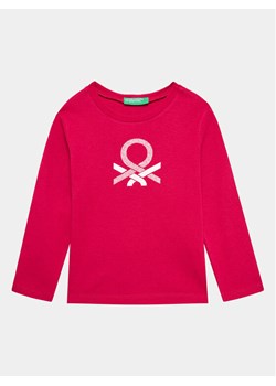 United Colors Of Benetton Bluzka 3I9WG10A3 Różowy Regular Fit - id: 0000303213756 - marki United Colors Of Benetton - 182766396 United Colors Of Benetton Bluzka 3I9WG10A3 Różowy Regular Fit ze sklepu MODIVO w kategorii Bluzki dziewczęce - zdjęcie 182766396
