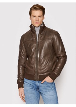 Serge Pariente Kurtka skórzana Soul Brązowy Regular Fit - id: 0000300368251 - marki Serge Pariente - 182766525 Serge Pariente Kurtka skórzana Soul Brązowy Regular Fit ze sklepu MODIVO w kategorii Kurtki męskie - zdjęcie 182766525