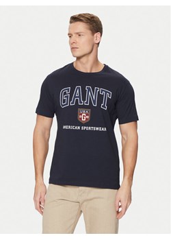 Gant T-Shirt 2003290 Granatowy Regular Fit ze sklepu MODIVO w kategorii T-shirty męskie - zdjęcie 182766595