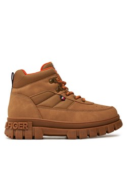 Tommy Hilfiger Trzewiki Lace-Up Bootie T3X5-33707-1492 S Brązowy ze sklepu MODIVO w kategorii Buty zimowe męskie - zdjęcie 182766726
