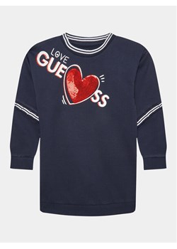 Guess Sukienka codzienna K3YK21 KA6R0 Granatowy Regular Fit ze sklepu MODIVO w kategorii Sukienki dziewczęce - zdjęcie 182766857