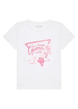 Guess T-Shirt J5GI30 K6YW4 Biały Regular Fit ze sklepu MODIVO w kategorii Bluzki dziewczęce - zdjęcie 182766987