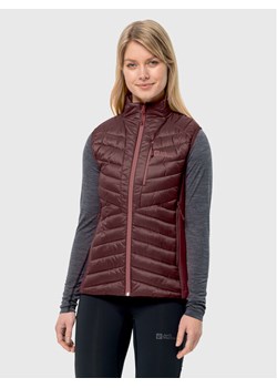 Jack Wolfskin Bezrękawnik Routeburn Pro Ins Vest 1207202 Bordowy Slim Fit ze sklepu MODIVO w kategorii Kamizelki damskie - zdjęcie 182767085