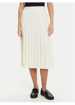 Tommy Hilfiger Spódnica plisowana WW0WW43886 Écru Regular Fit ze sklepu MODIVO w kategorii Spódnice - zdjęcie 182767179