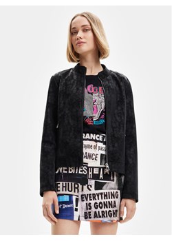 Desigual Kurtka z imitacji skóry Detroit 23SWEW02 Czarny Regular Fit ze sklepu MODIVO w kategorii Kurtki damskie - zdjęcie 182767549