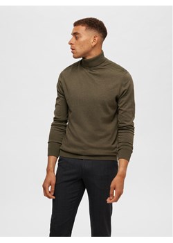 Selected Homme Golf 16074684 Zielony Regular Fit ze sklepu MODIVO w kategorii Swetry męskie - zdjęcie 182767619
