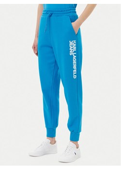 Karl Lagerfeld Jeans Spodnie dresowe A1W10058 Niebieski Regular Fit ze sklepu MODIVO w kategorii Spodnie damskie - zdjęcie 182767739