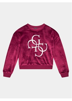 Guess Bluza J3BQ28 KBYO0 Bordowy Relaxed Fit ze sklepu MODIVO w kategorii Bluzy dziewczęce - zdjęcie 182767756