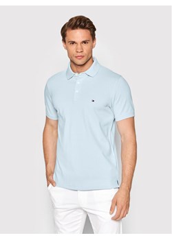 Tommy Hilfiger Polo MW0MW17771 Błękitny Slim Fit ze sklepu MODIVO w kategorii T-shirty męskie - zdjęcie 182767808