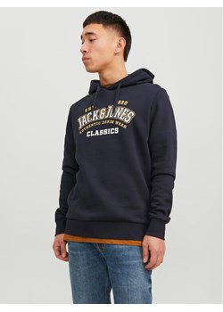 Jack&Jones Bluza Logo 12233597 Granatowy Standard Fit ze sklepu MODIVO w kategorii Bluzy męskie - zdjęcie 182767826