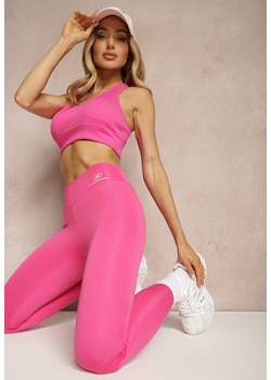 Różowe Legginsy High Waist z Gumką w Pasie Cloen ze sklepu renee.pl w kategorii Spodnie damskie - zdjęcie 183545389