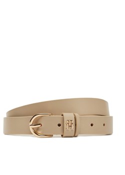Pasek Damski Tommy Hilfiger Essential Effortless 2.5 AW0AW16836 Beżowy ze sklepu eobuwie.pl w kategorii Paski damskie - zdjęcie 183545666