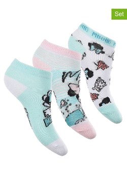 Disney Minnie Mouse Skarpety-stopki (3 pary) &quot;Minnie&quot; w różnych kolorach ze sklepu Limango Polska w kategorii Skarpetki dziecięce - zdjęcie 183548478