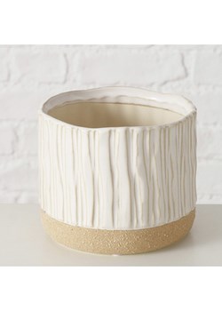 Boltze Osłonka w kolorze biało-beżowym na doniczkę - wys. 11,5 x Ø 13,5 cm ze sklepu Limango Polska w kategorii Doniczki i osłonki - zdjęcie 183549068