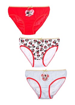 Disney Minnie Mouse Majtki (3 pary) &quot;Minnie&quot; w kolorze biało-czerwono-szarym ze sklepu Limango Polska w kategorii Majtki dziecięce - zdjęcie 183549338