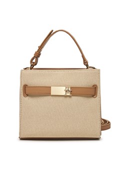 Tommy Hilfiger Torebka Th Heritage Mini Satchel Canvas AW0AW17406 Beżowy ze sklepu MODIVO w kategorii Torebki damskie - zdjęcie 183550497