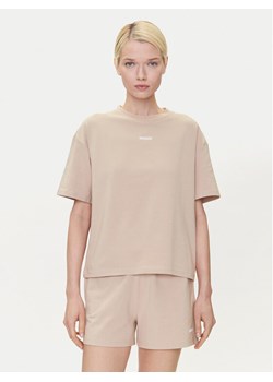 HUGO T-Shirt 50490593 Beżowy Relaxed Fit ze sklepu MODIVO w kategorii Bluzki damskie - zdjęcie 183551465