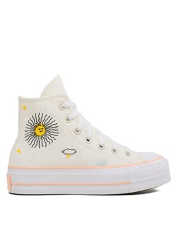 Converse Trampki Chuck Taylor All Star Lift Hi A03516C Écru ze sklepu MODIVO w kategorii Trampki damskie - zdjęcie 183551508