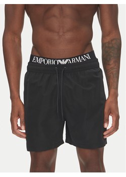 Emporio Armani Szorty kąpielowe EM000686 AF12329 MC117 Czarny Regular Fit ze sklepu MODIVO w kategorii Kąpielówki - zdjęcie 183551515