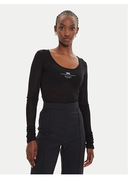 Elisabetta Franchi Bluzka MA-95B-46E2 -V180 Czarny Regular Fit ze sklepu MODIVO w kategorii Bluzki damskie - zdjęcie 183551609
