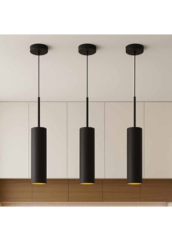 Lampa wisząca tuba czarna loft ELBA GOLD ze sklepu Lysne w kategorii Lampy wiszące - zdjęcie 183553407