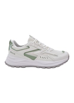 Buty Sportowe Damskie Big Star NN274A095 HI-POLY System Biało-Zielone białe ze sklepu ButyModne.pl w kategorii Buty sportowe damskie - zdjęcie 183553677