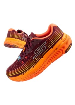 Buty do biegania Skechers Max Cushioning 220835/BURG pomarańczowe ze sklepu ButyModne.pl w kategorii Buty sportowe męskie - zdjęcie 183553849