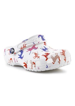 Klapki Crocs Classic Character Print Clog  209695-9CD białe ze sklepu ButyModne.pl w kategorii Klapki dziecięce - zdjęcie 183553875