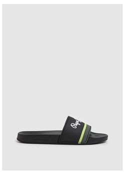 Pepe Jeans FOOTWEAR Klapki w kolorze czarnym ze sklepu Limango Polska w kategorii Klapki męskie - zdjęcie 183556145