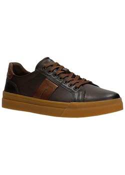 Wojas Skórzane sneakersy w kolorze brązowym ze sklepu Limango Polska w kategorii Trampki męskie - zdjęcie 183556239