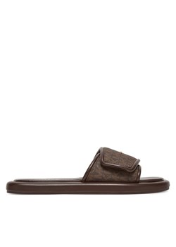 Klapki MICHAEL Michael Kors Suki 40S5SKFA1B Brązowy ze sklepu eobuwie.pl w kategorii Klapki damskie - zdjęcie 183557436