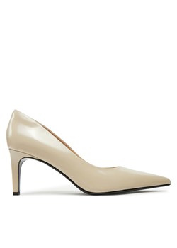 Szpilki Calvin Klein Heel Pump 70 - Brush L HW0HW02446 Beżowy ze sklepu eobuwie.pl w kategorii Czółenka - zdjęcie 183557505